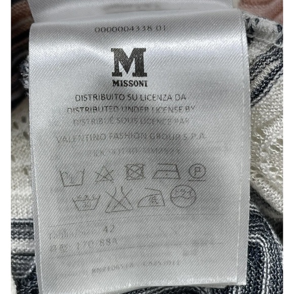 MISSONI Multicolored METALLIC BUTTON DOWN TOP. M - Picture 8 of 9